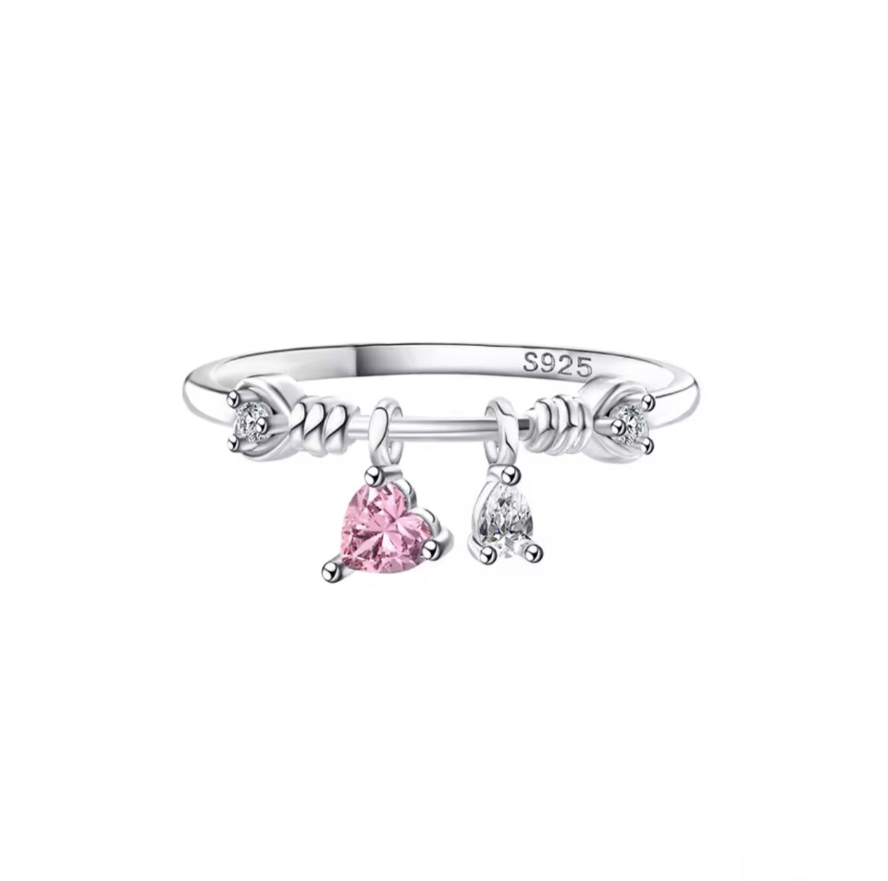 “Rhea” Heart Charm Ring